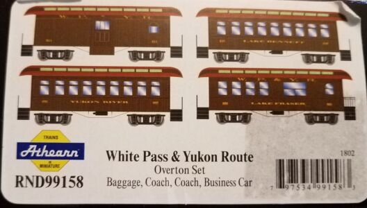 HO Athearn RoundHouse Collector's White Pass & Yukon Route Overton Set Label